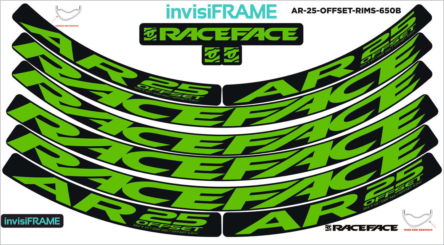 Raceface AR 25 Offset 27.5 Decals