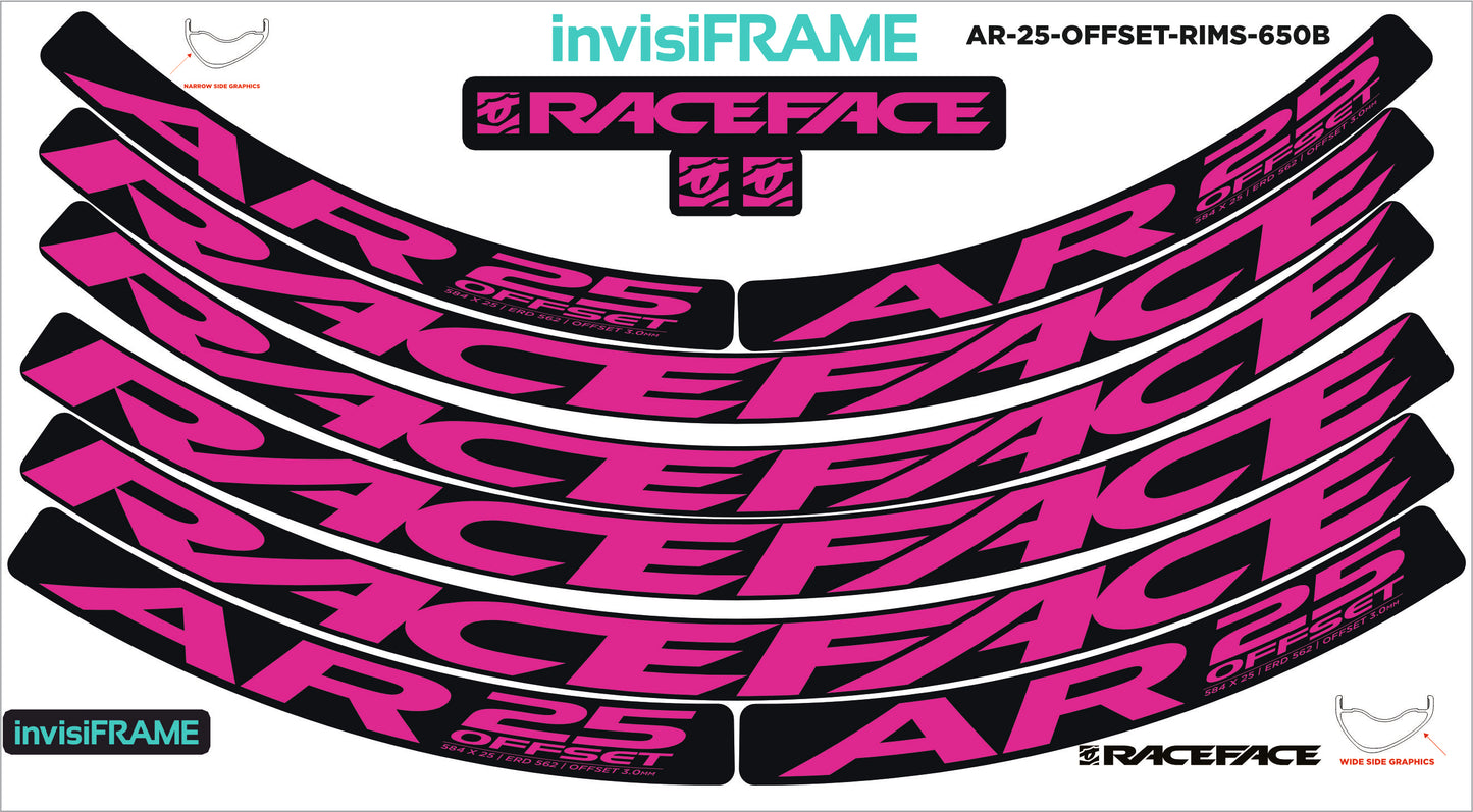 Raceface AR 25 Offset 27.5 Decals