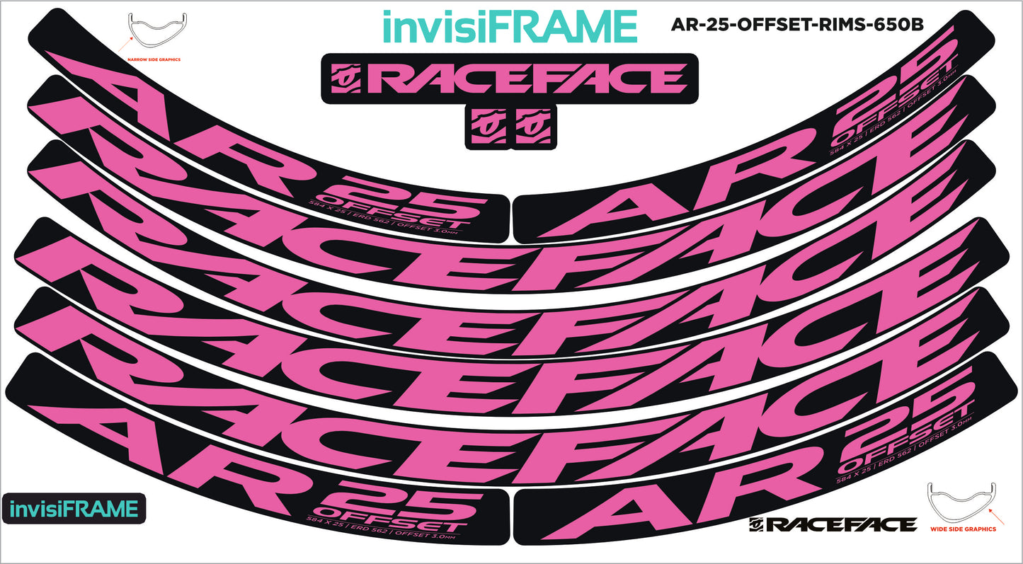 Raceface AR 25 Offset 27.5 Decals
