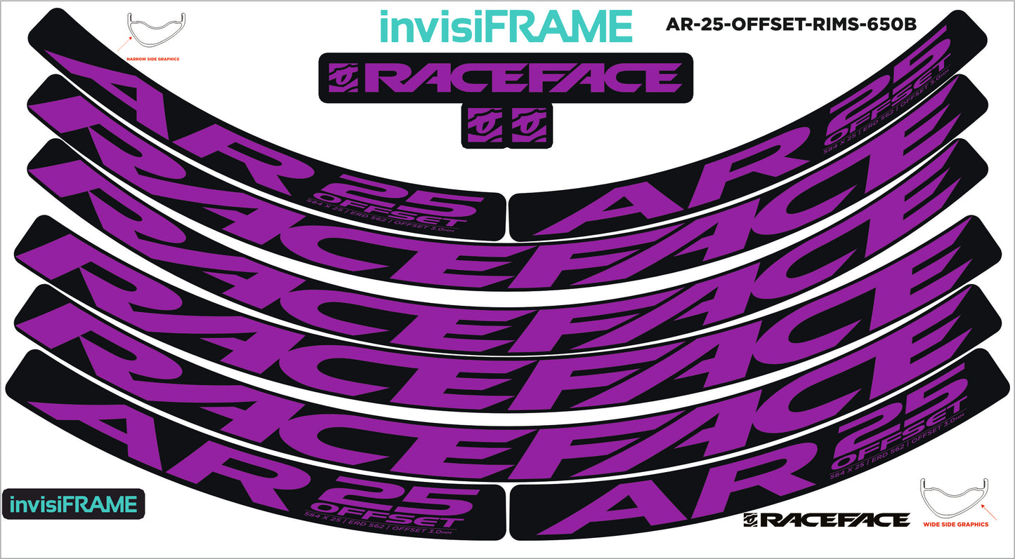 Raceface AR 25 Offset 27.5 Decals