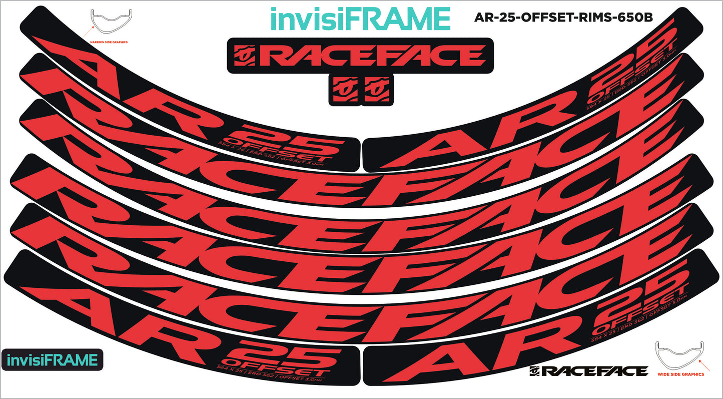 Raceface AR 25 Offset 27.5 Decals