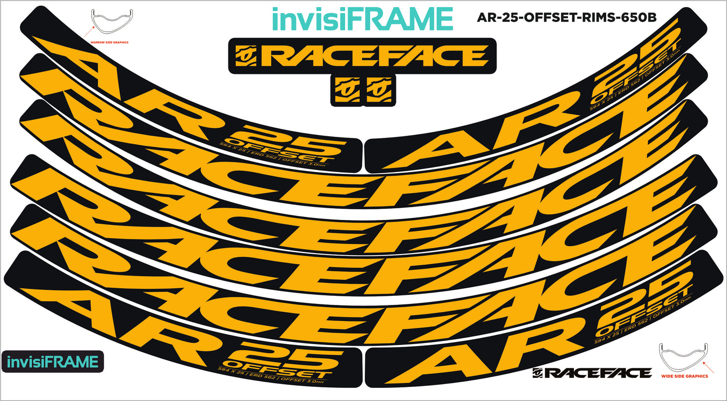 Raceface AR 25 Offset 27.5 Decals