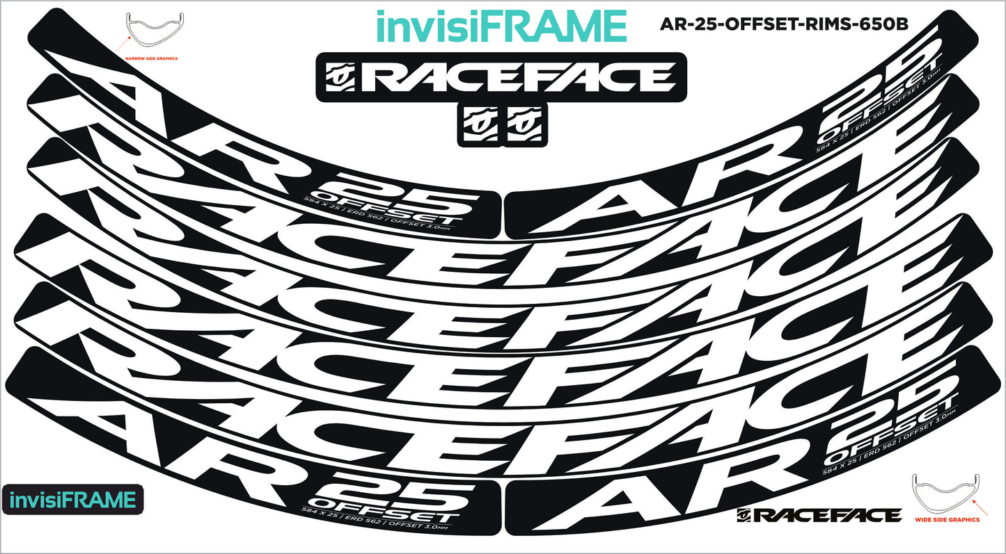 Raceface AR 25 Offset 27.5 Decals
