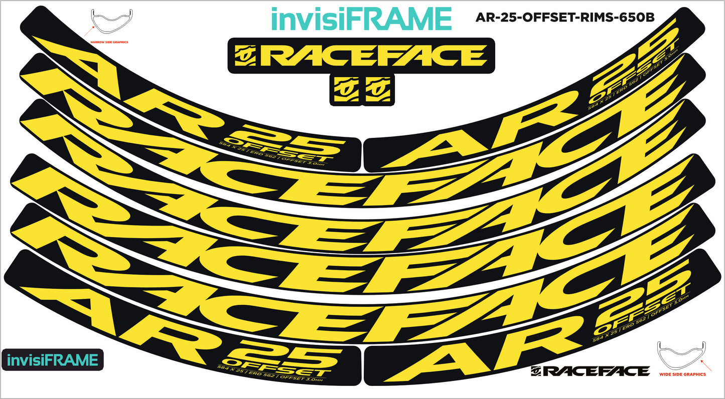 Raceface AR 25 Offset 27.5 Decals