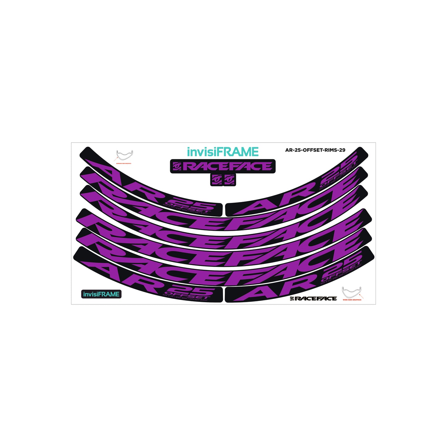 Raceface AR 25 Offset 29er Decals