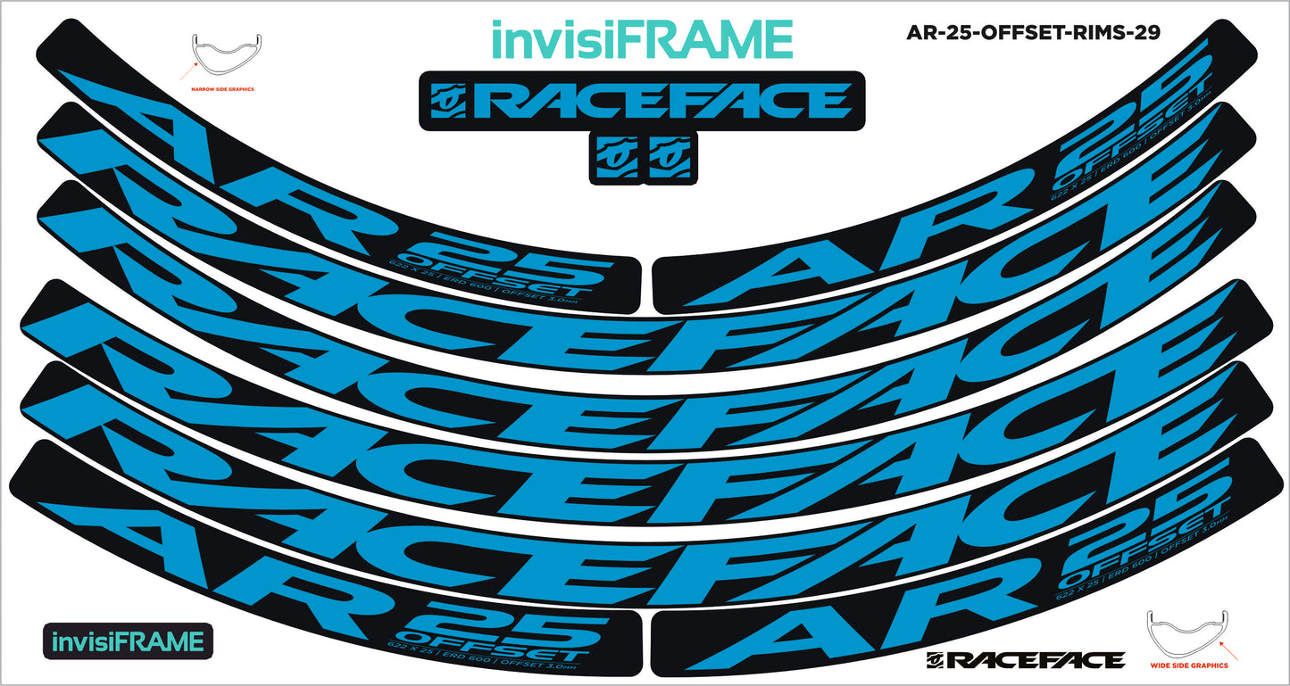 Raceface AR 25 Offset 29er Decals