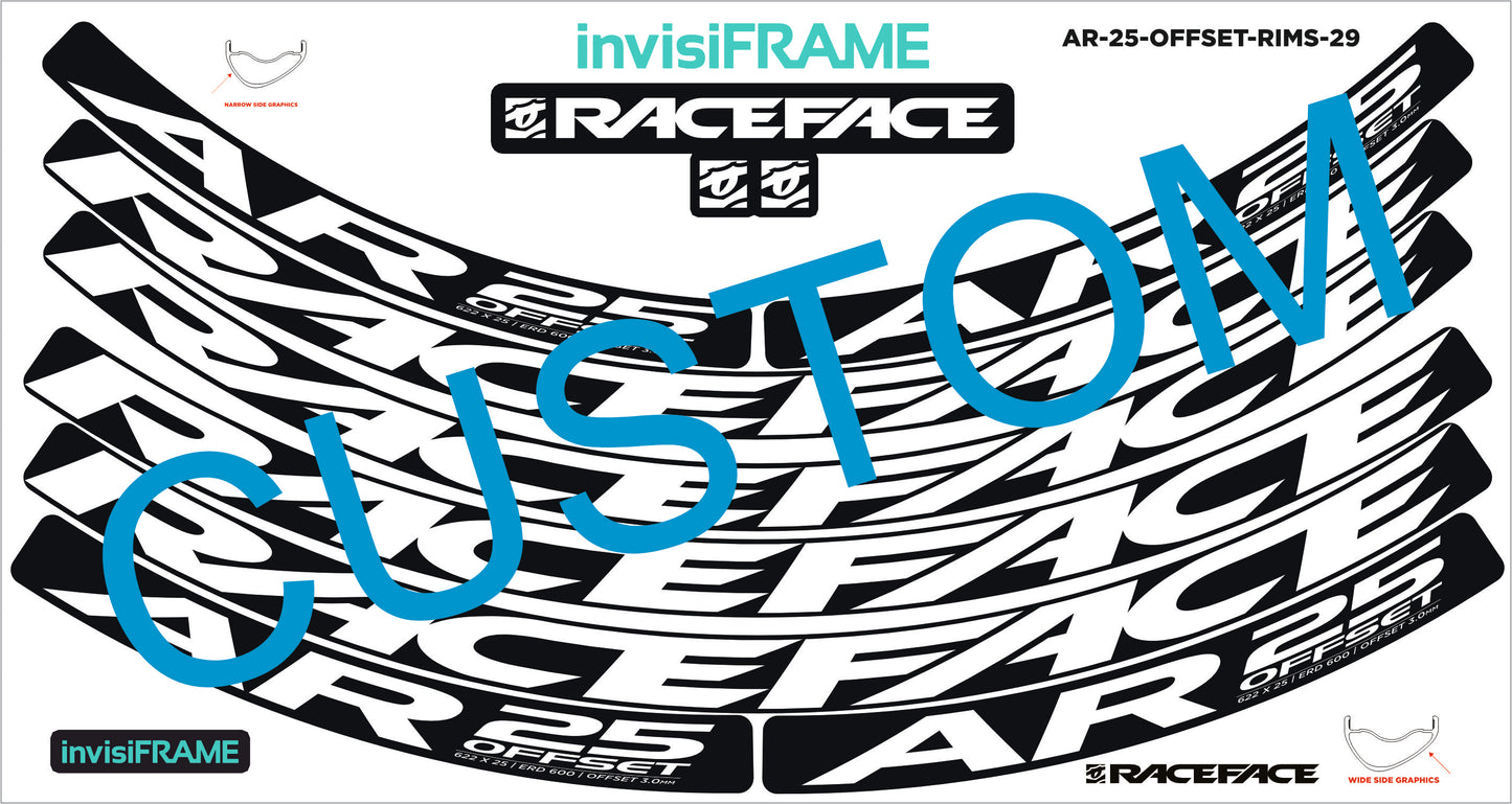 Raceface AR 25 Offset 29er Decals
