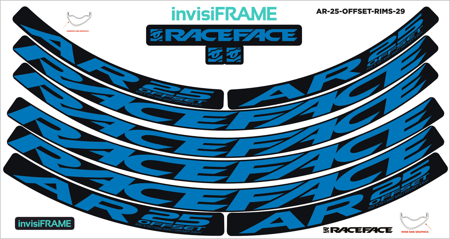 Raceface AR 25 Offset 29er Decals