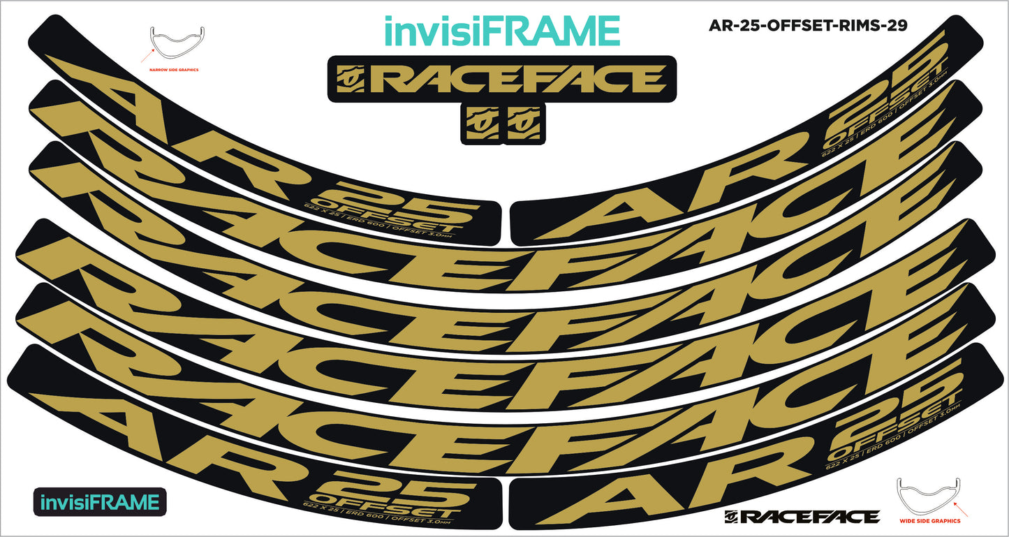 Raceface AR 25 Offset 29er Decals