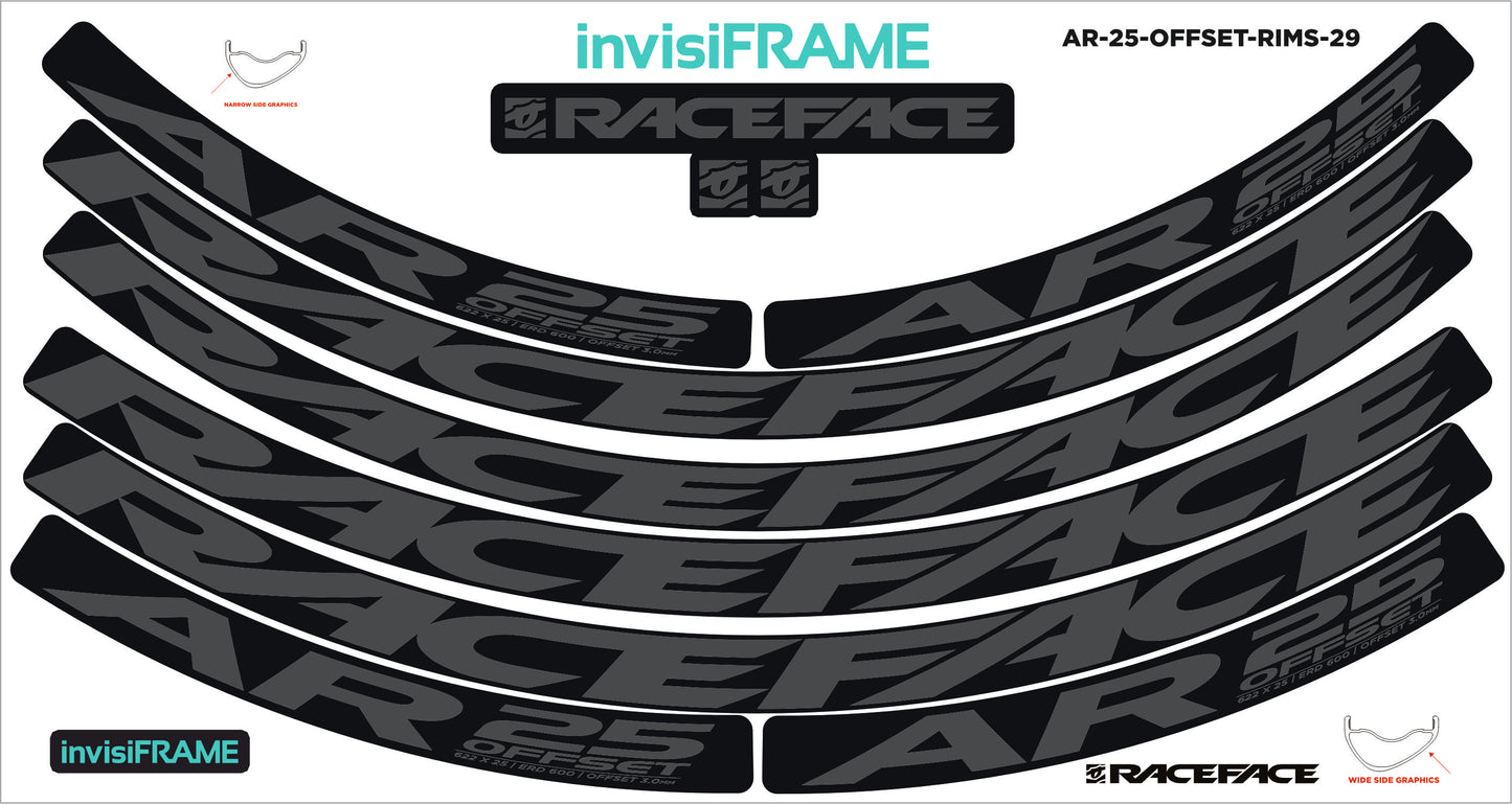 Raceface AR 25 Offset 29er Decals