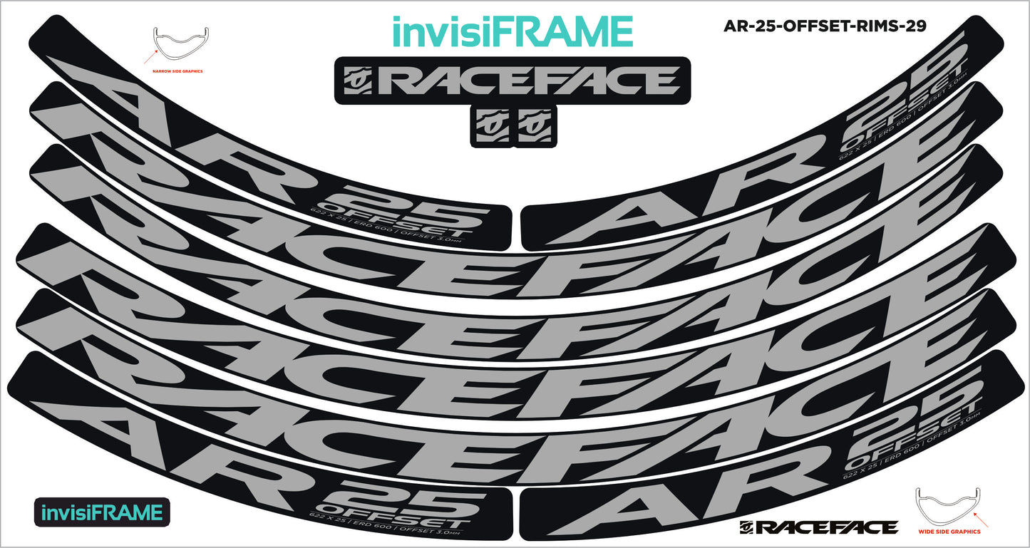 Raceface AR 25 Offset 29er Decals