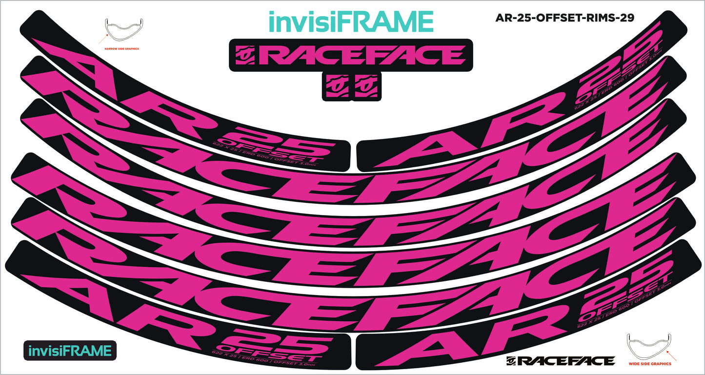 Raceface AR 25 Offset 29er Decals