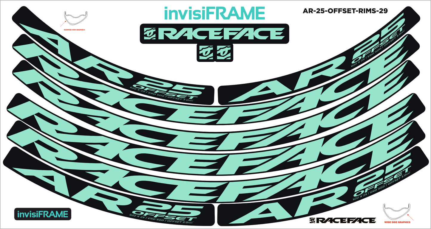 Raceface AR 25 Offset 29er Decals