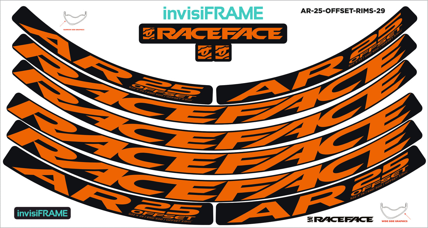 Raceface AR 25 Offset 29er Decals