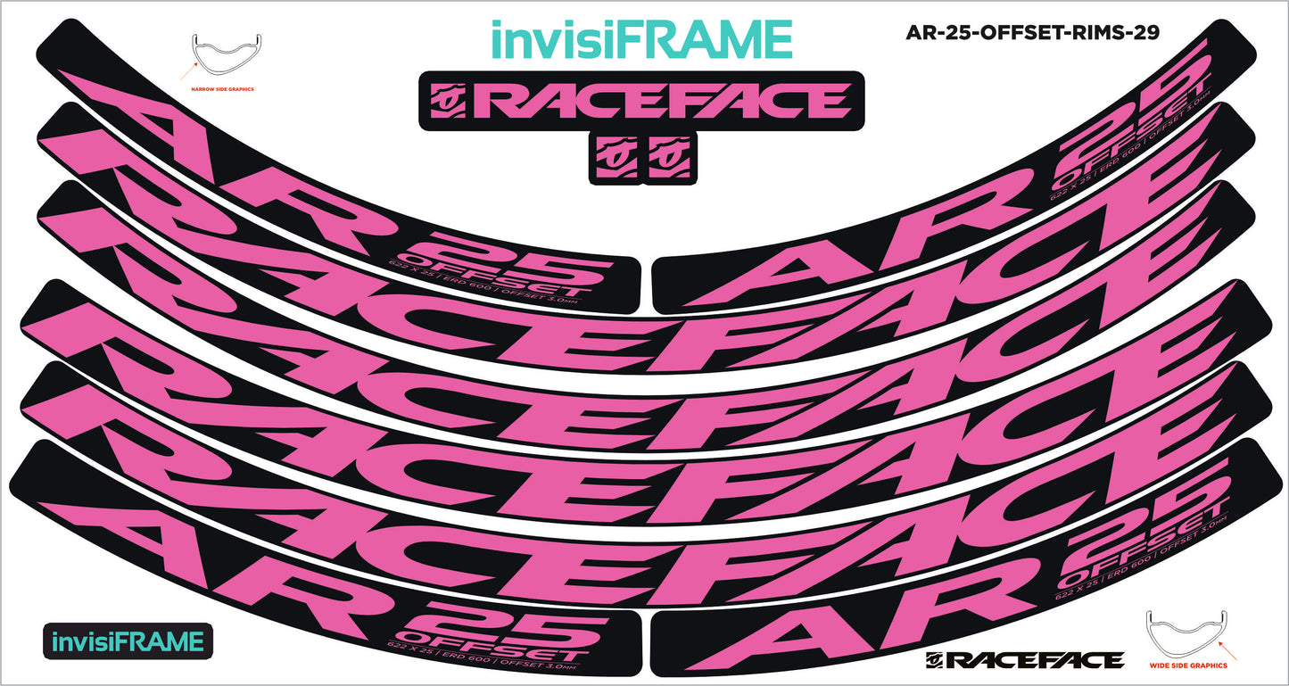 Raceface AR 25 Offset 29er Decals