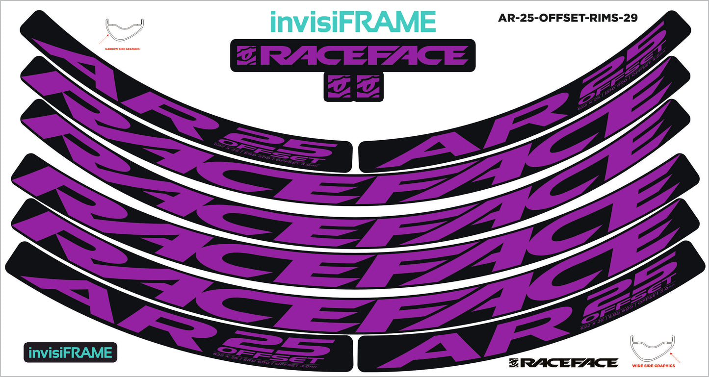 Raceface AR 25 Offset 29er Decals