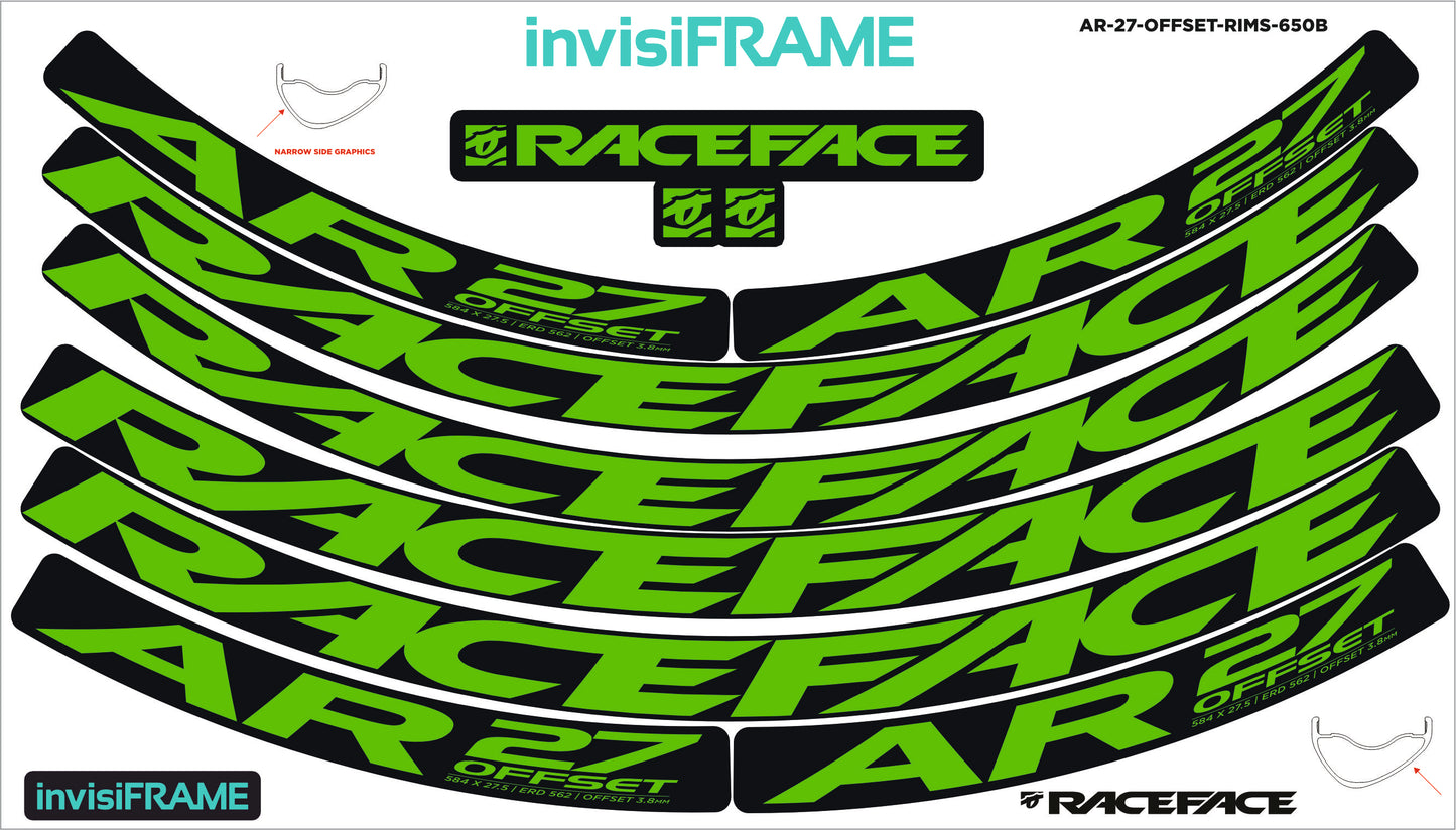 Raceface AR 27 Offset 27.5 Decals