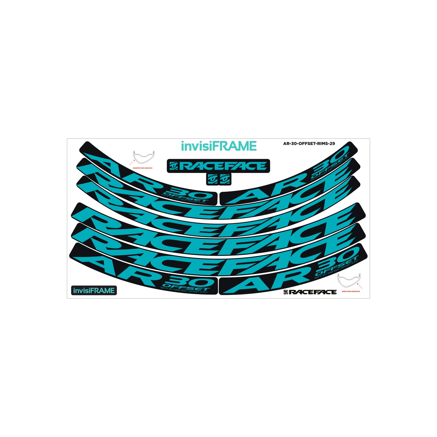 Raceface AR 30 Offset 29er Decals