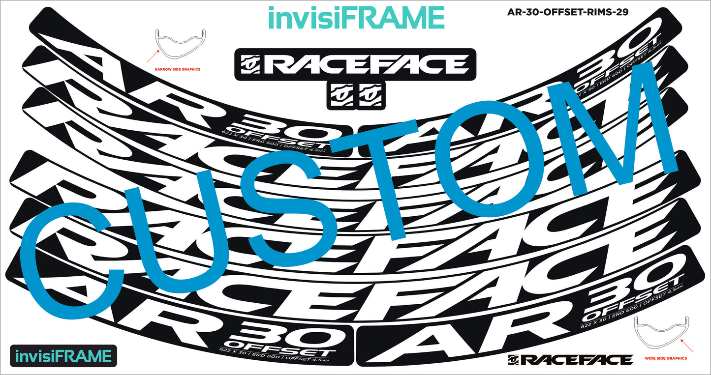 Raceface AR 30 Offset 29er Decals
