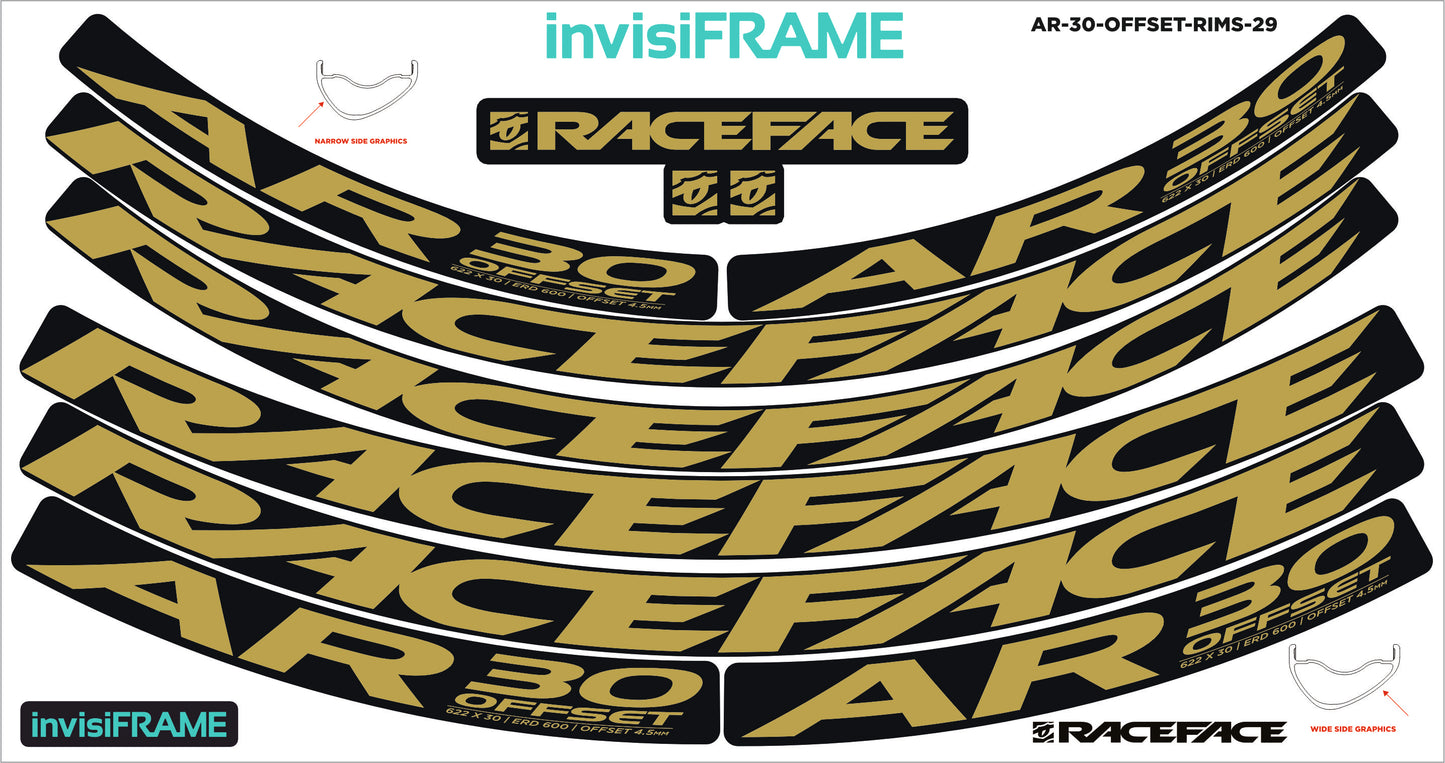 Raceface AR 30 Offset 29er Decals
