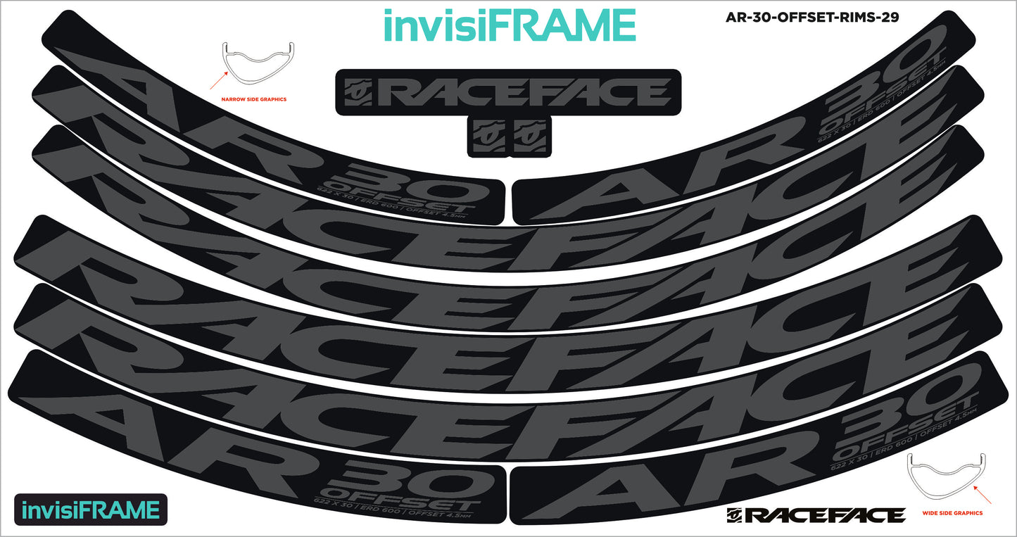 Raceface AR 30 Offset 29er Decals