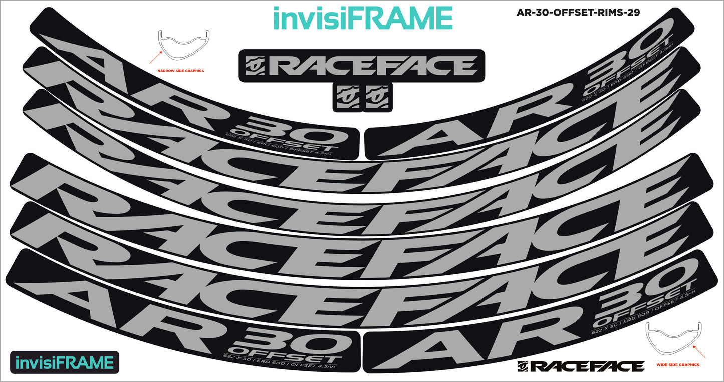 Raceface AR 30 Offset 29er Decals