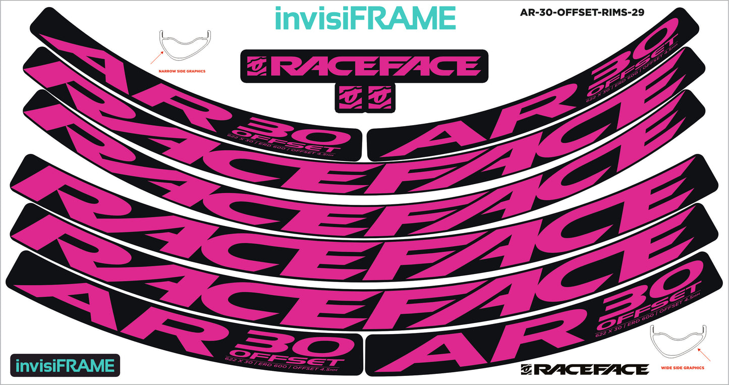 Raceface AR 30 Offset 29er Decals