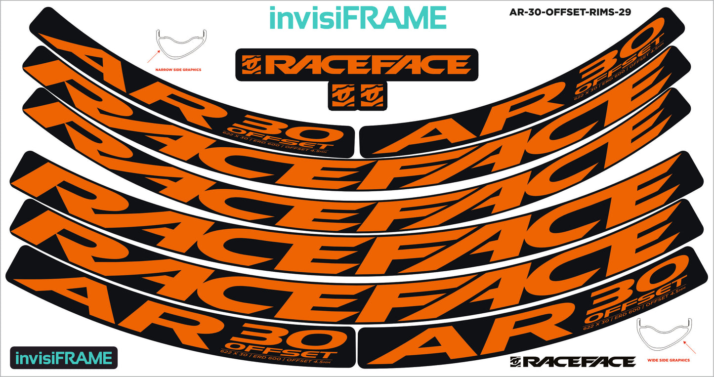Raceface AR 30 Offset 29er Decals
