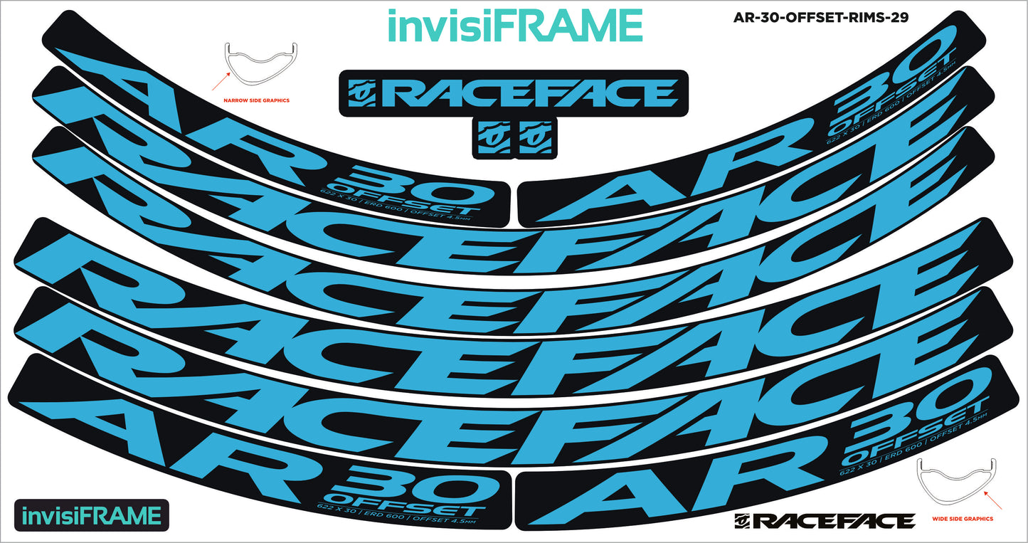 Raceface AR 30 Offset 29er Decals
