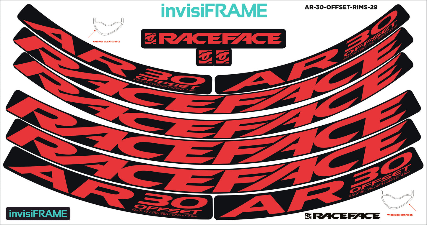 Raceface AR 30 Offset 29er Decals