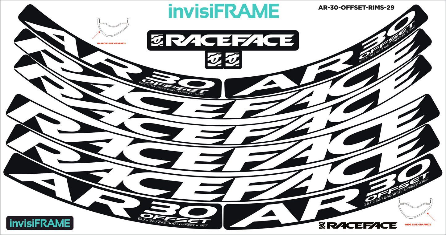 Raceface AR 30 Offset 29er Decals