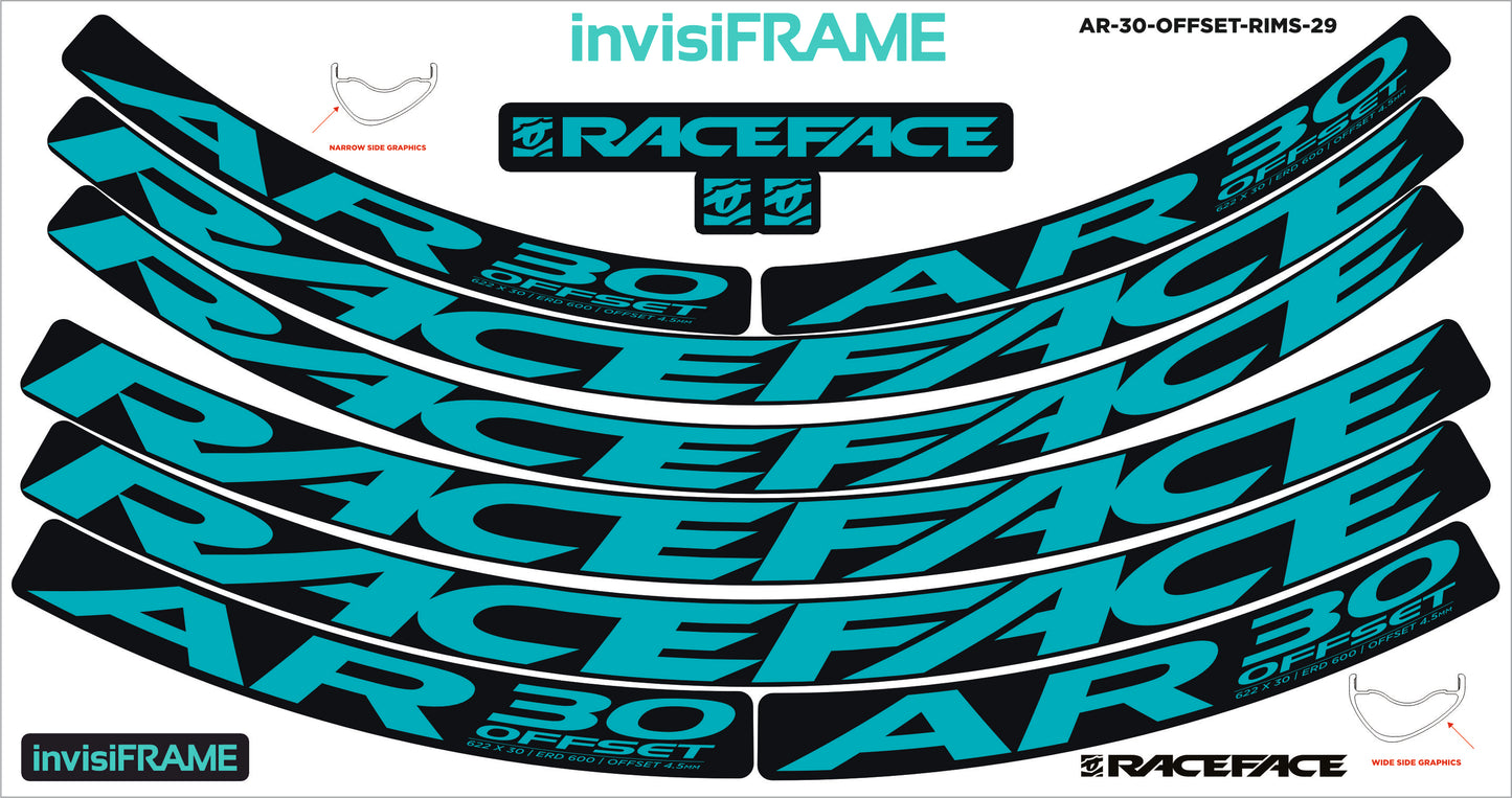 Raceface AR 30 Offset 29er Decals