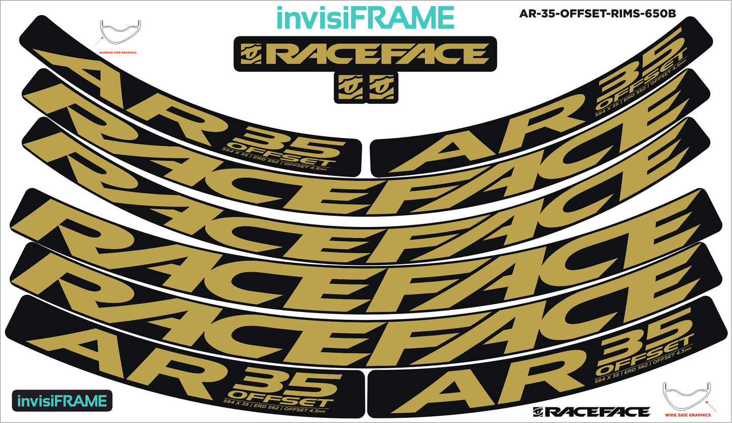 Raceface AR 35 Offset 27.5 Decals