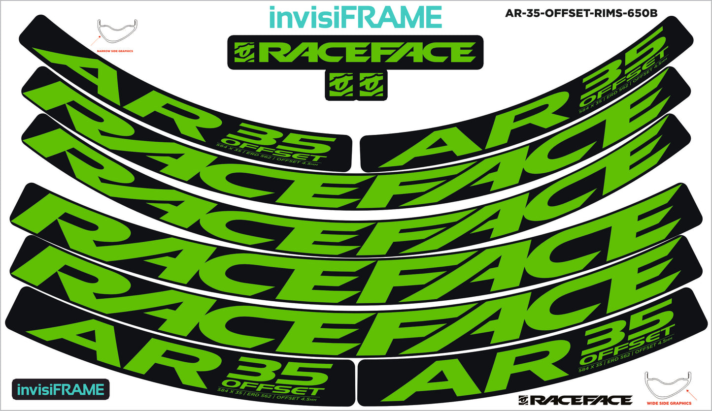 Raceface AR 35 Offset 27.5 Decals