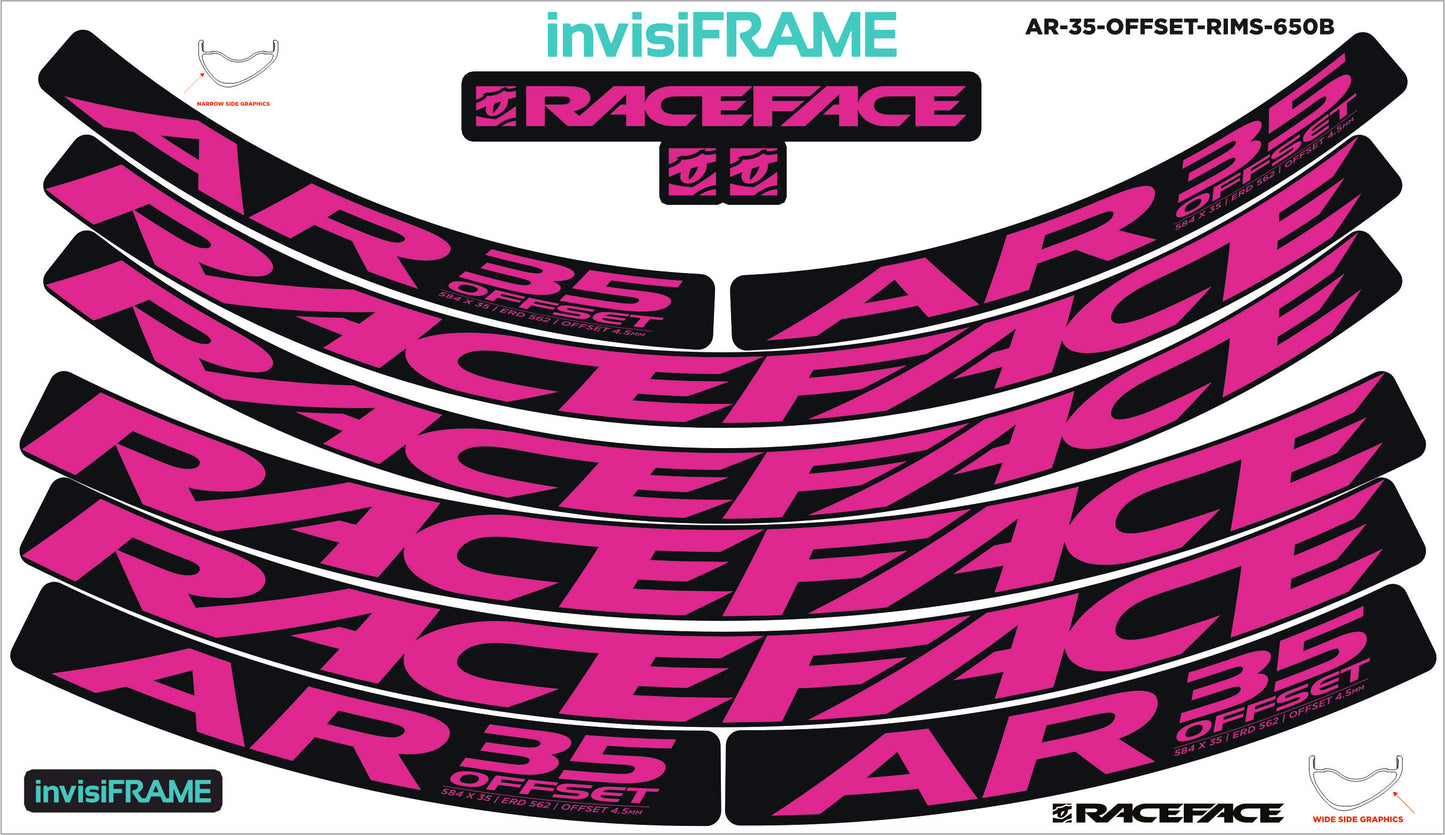 Raceface AR 35 Offset 27.5 Decals