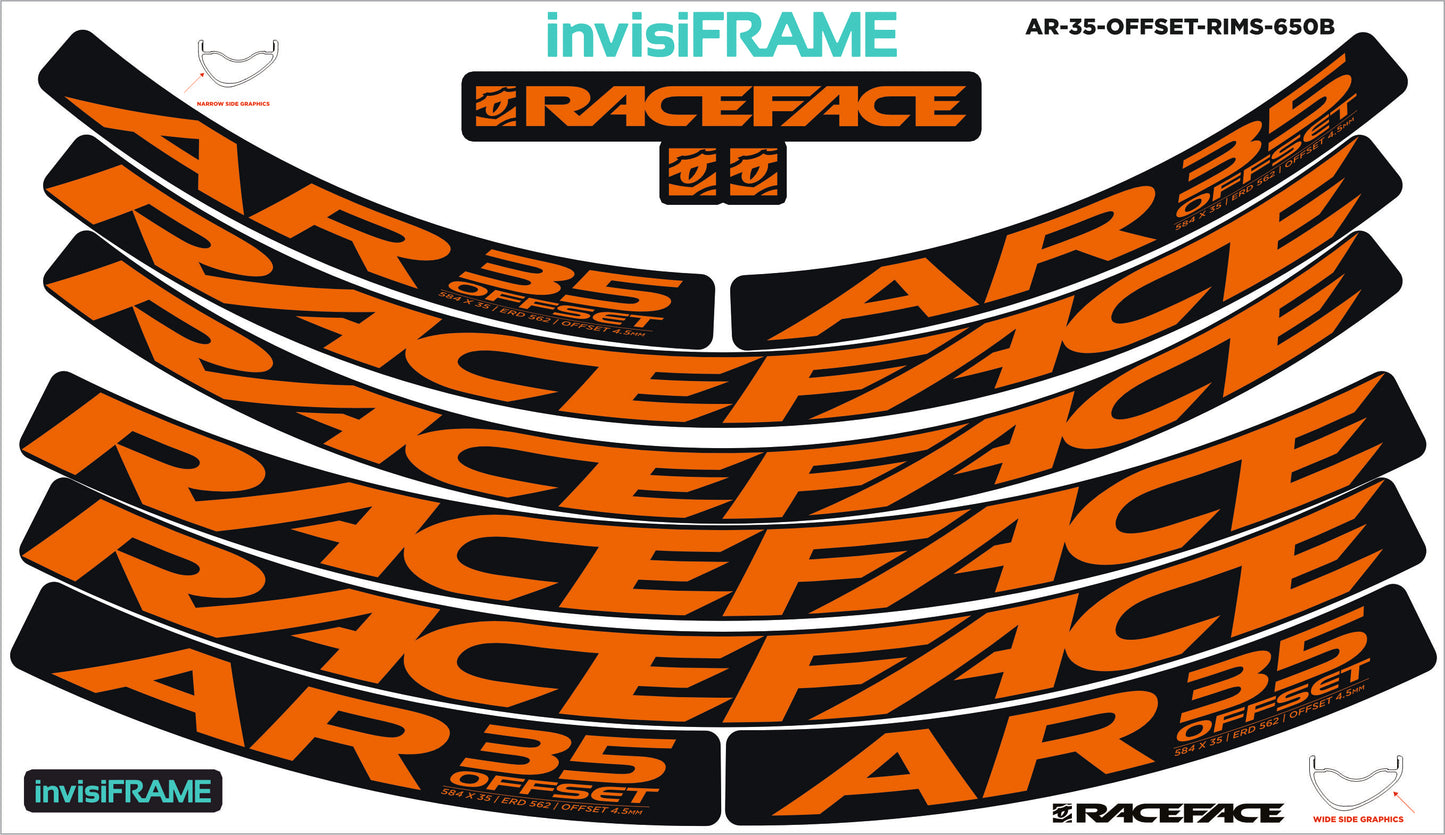 Raceface AR 35 Offset 27.5 Decals