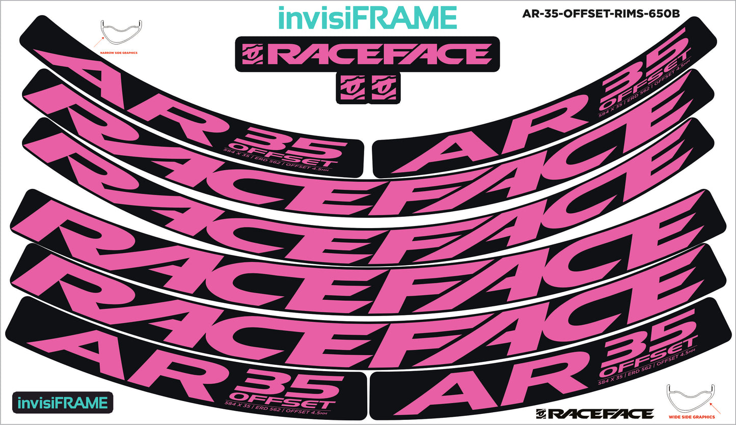 Raceface AR 35 Offset 27.5 Decals