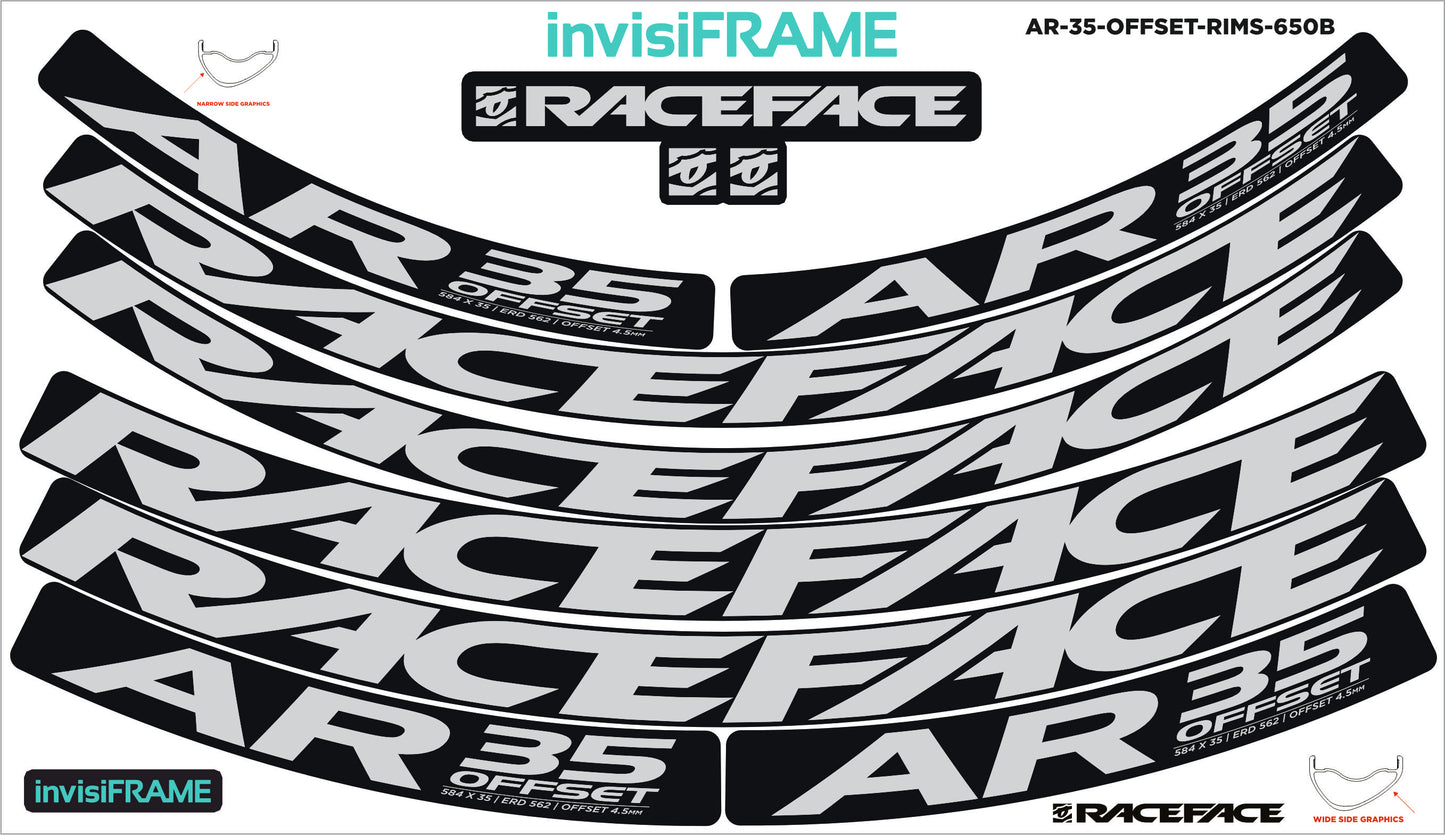 Raceface AR 35 Offset 27.5 Decals