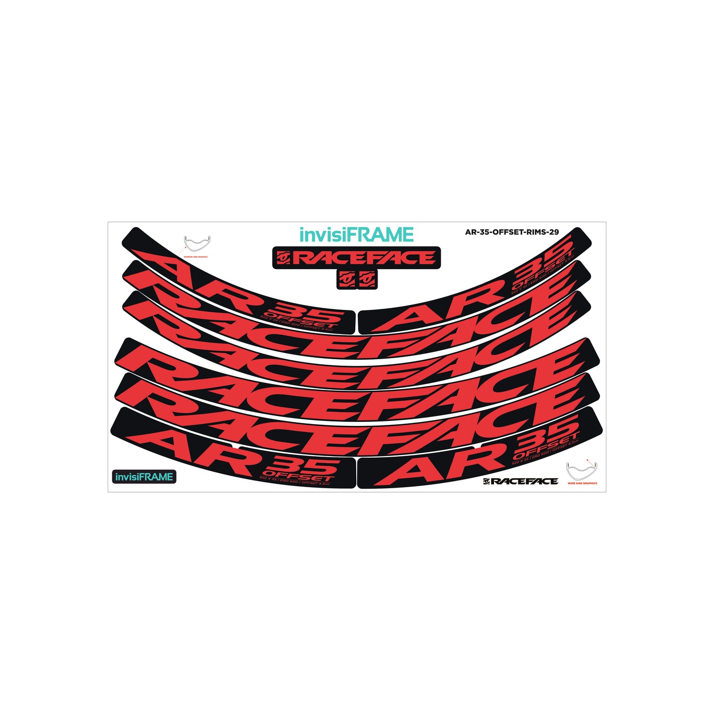 Raceface AR 35 Offset 29ER Decals