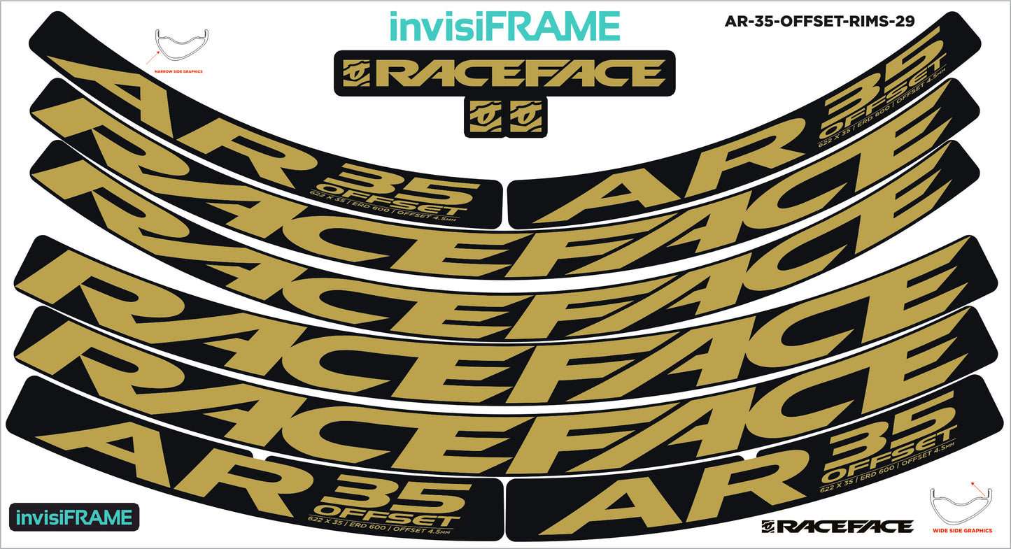 Raceface AR 35 Offset 29ER Decals