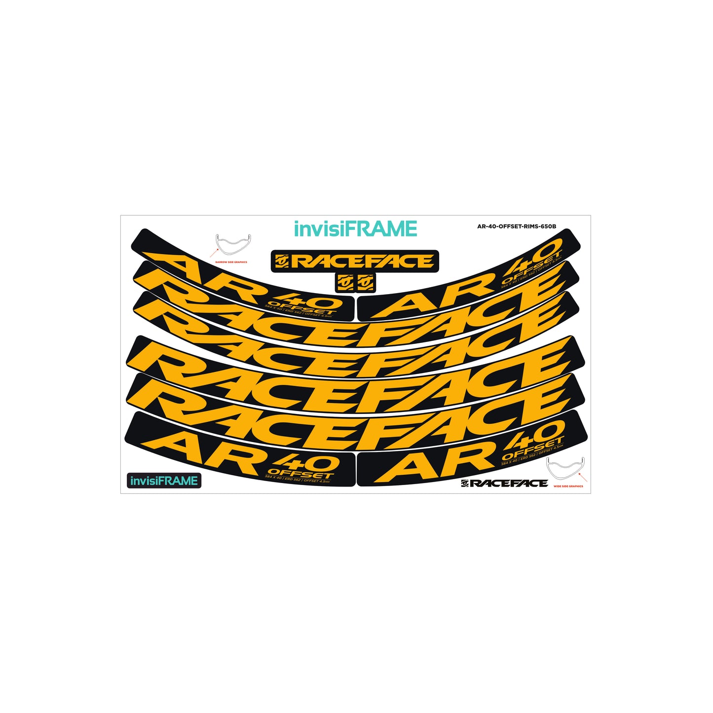 Raceface AR 40 Offset 27.5 Decals