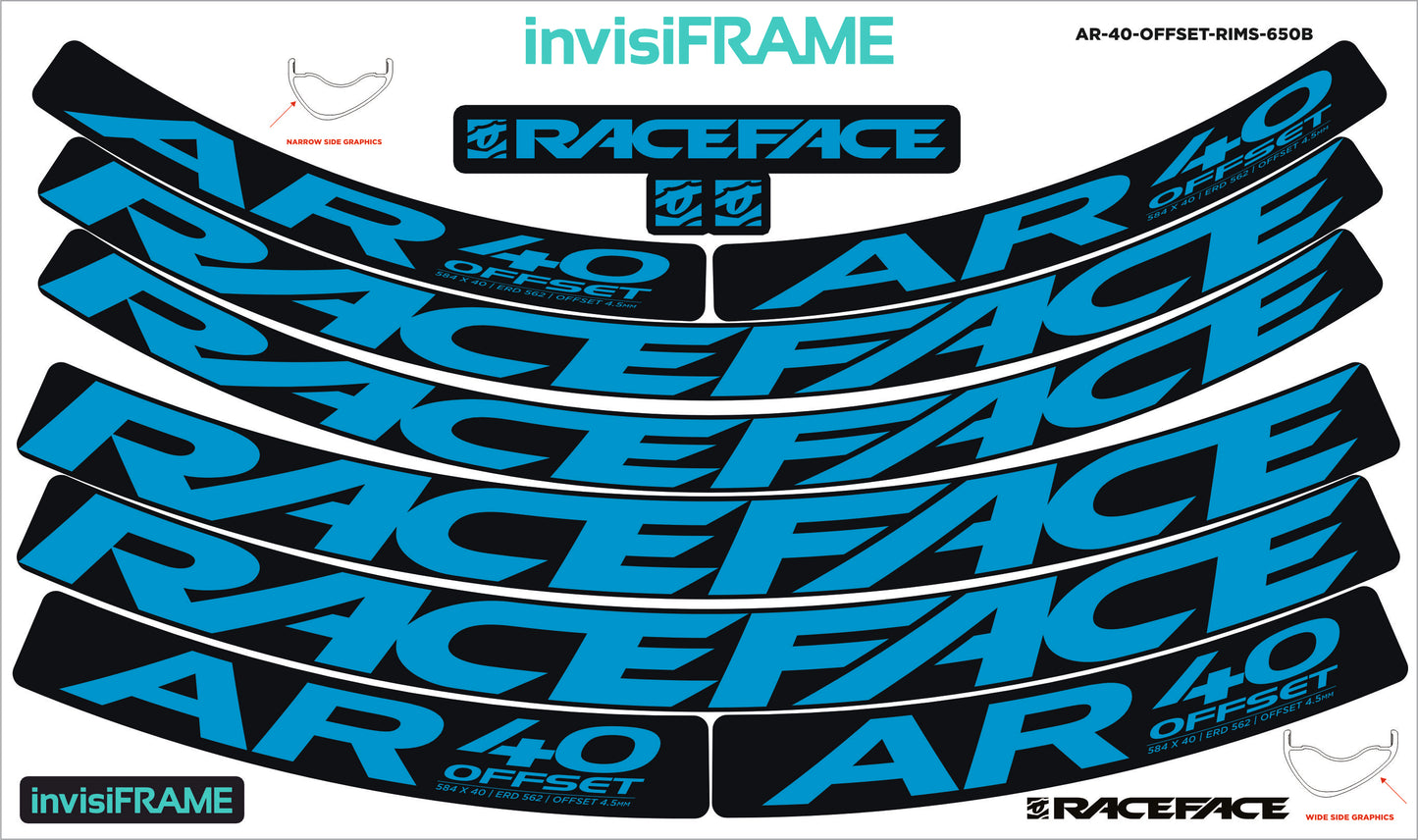 Raceface AR 40 Offset 27.5 Decals