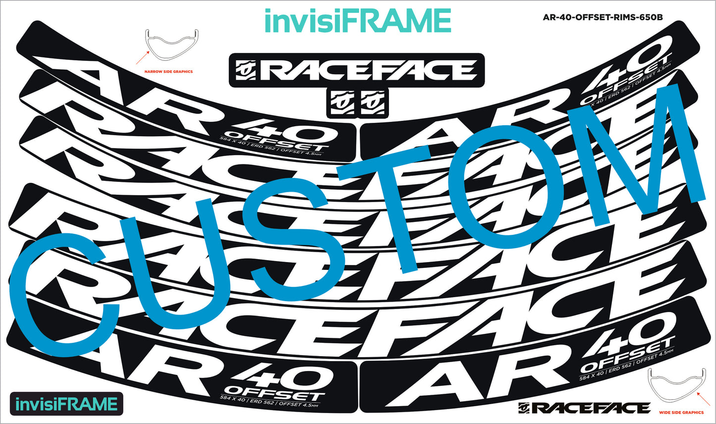 Raceface AR 40 Offset 27.5 Decals