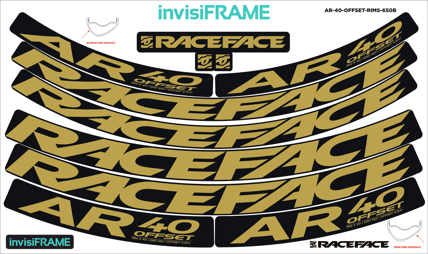 Raceface AR 40 Offset 27.5 Decals