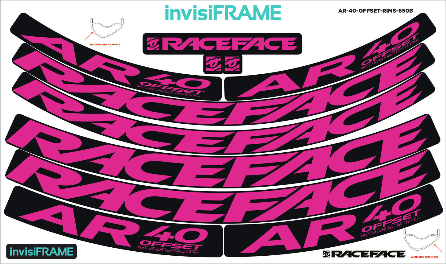 Raceface AR 40 Offset 27.5 Decals