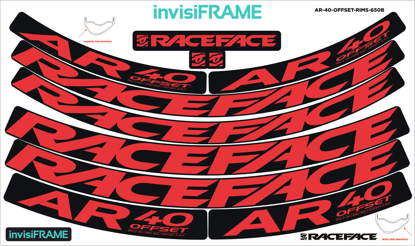 Raceface AR 40 Offset 27.5 Decals