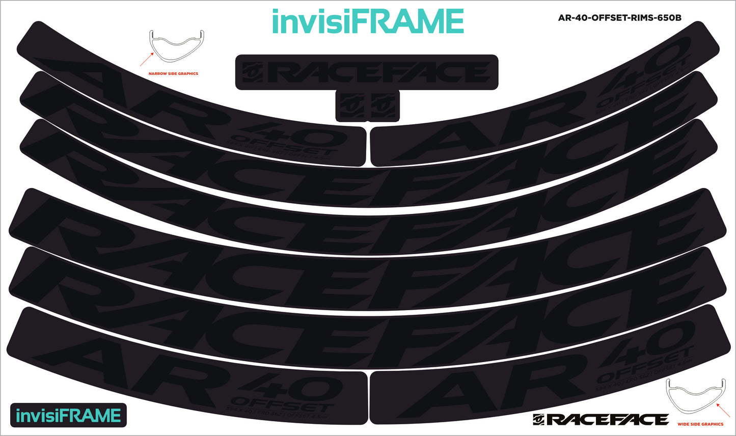 Raceface AR 40 Offset 27.5 Decals