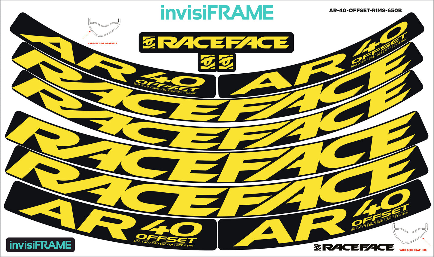 Raceface AR 40 Offset 27.5 Decals