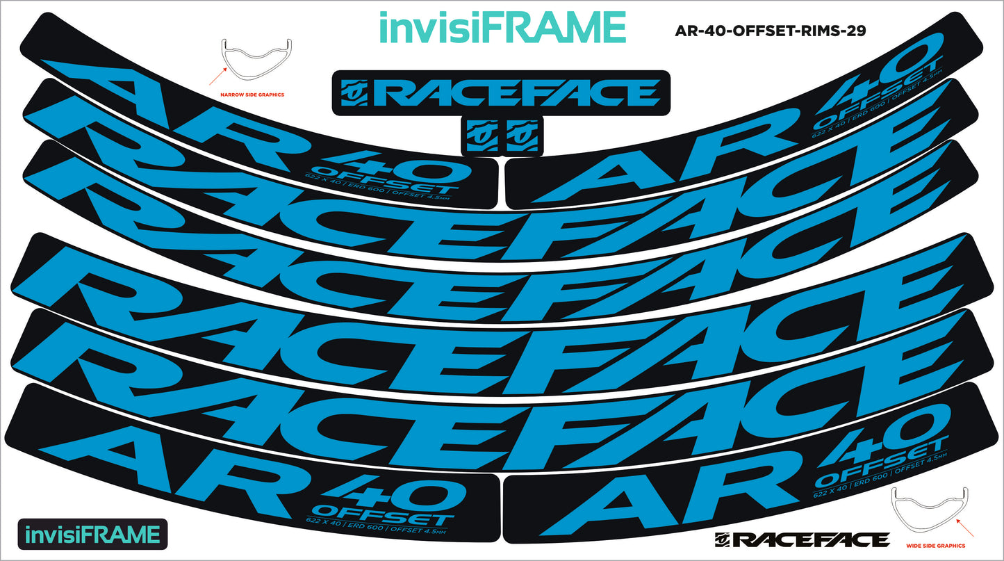 Raceface AR 40 Offset 29ER Decals