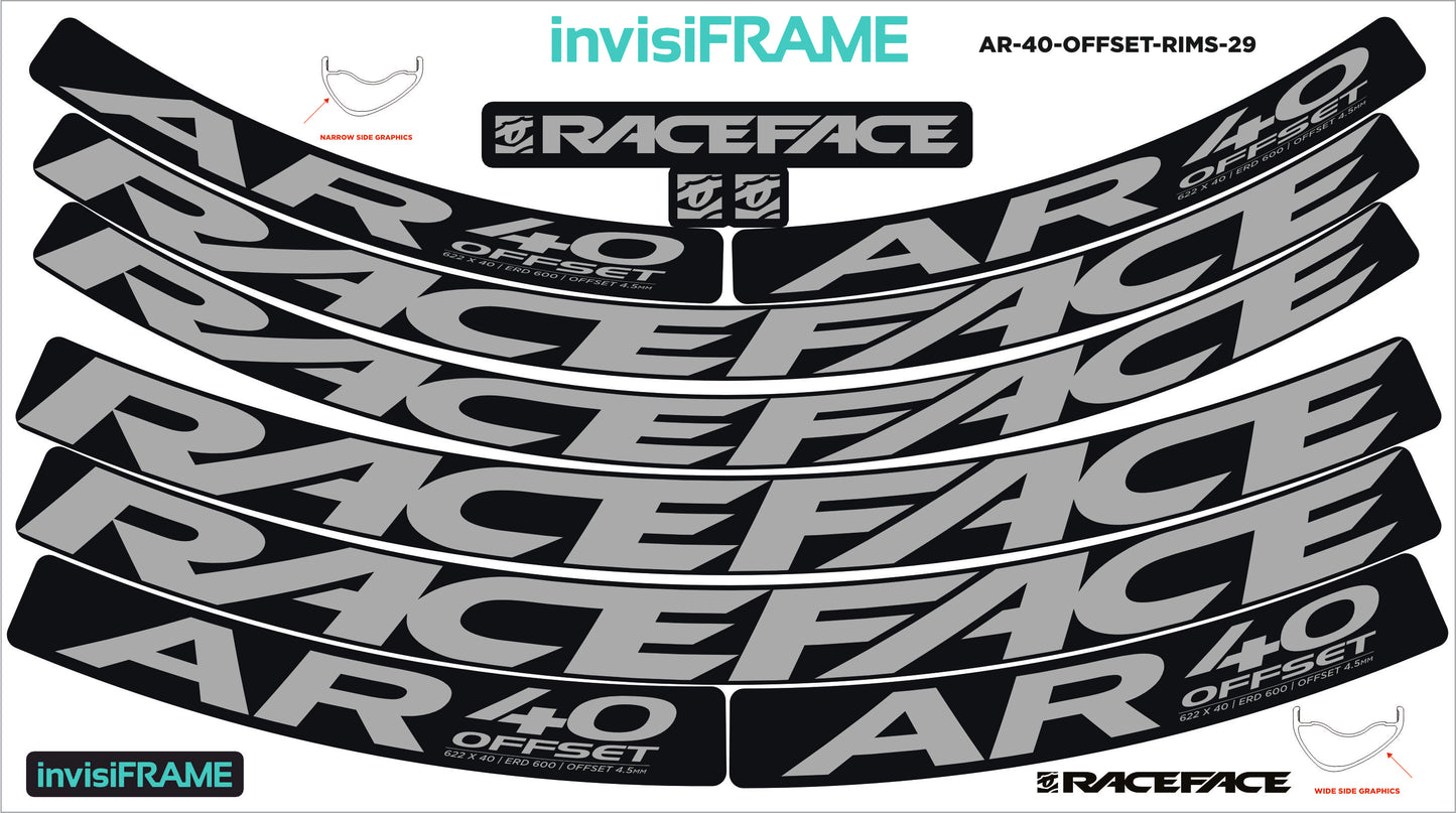 Raceface AR 40 Offset 29ER Decals